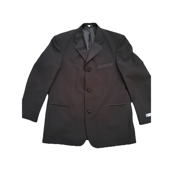 Alberto Cellini Black Tuxedo Dinner Jacket Blazer 44L NWT - Picture 1 of 8